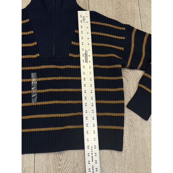 Faherty Women’s Sweater Size Small Mariner Sweater Navy Blazer Stripe Pullover - Picture 8 of 10